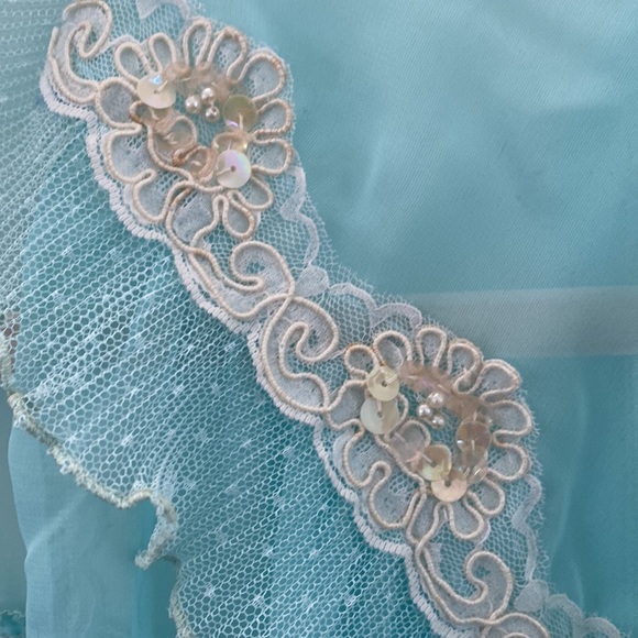 Vintage Sugar Plum Lingerie Long Sheer Peignoir Size Small - Picture 14 of 15